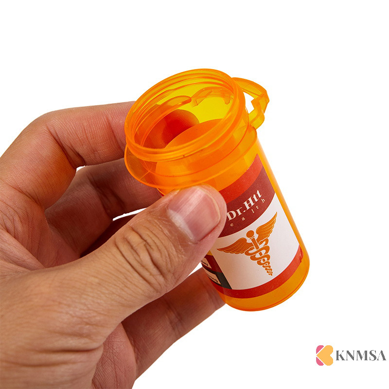 Knmsa] 50ML Push & Tailor Turn Vial Container Pocket Plastic Storage Stash Jar Pill Bottle Case Box Herb Container ศนเดิมคอเต่า