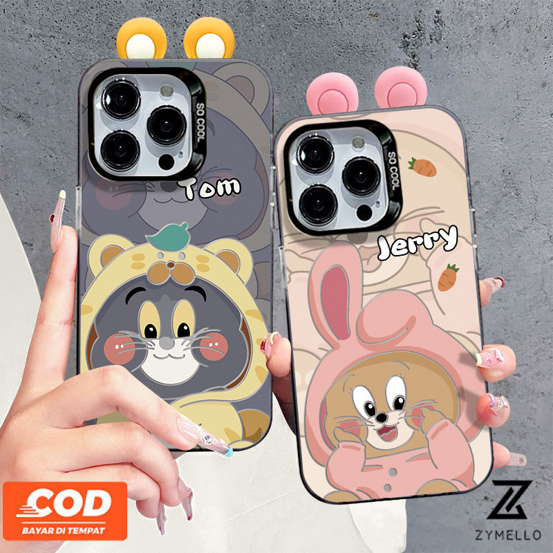 กรณีสำหรับ OPPO Reno12 F 5G Reno 12 5G Reno12 Pro 5G Reno 11 5G Reno 11 Pro 5G Reno 10 5G Reno 10 Pro 5G Reno 8T 5G Reno 8T 4G Reno 8Z 5G Reno 7Z 5G Reno 8 Reno 7 การ์ตูนเคสโทรศัพท์ TPU กันกระแทก Jerry TOM