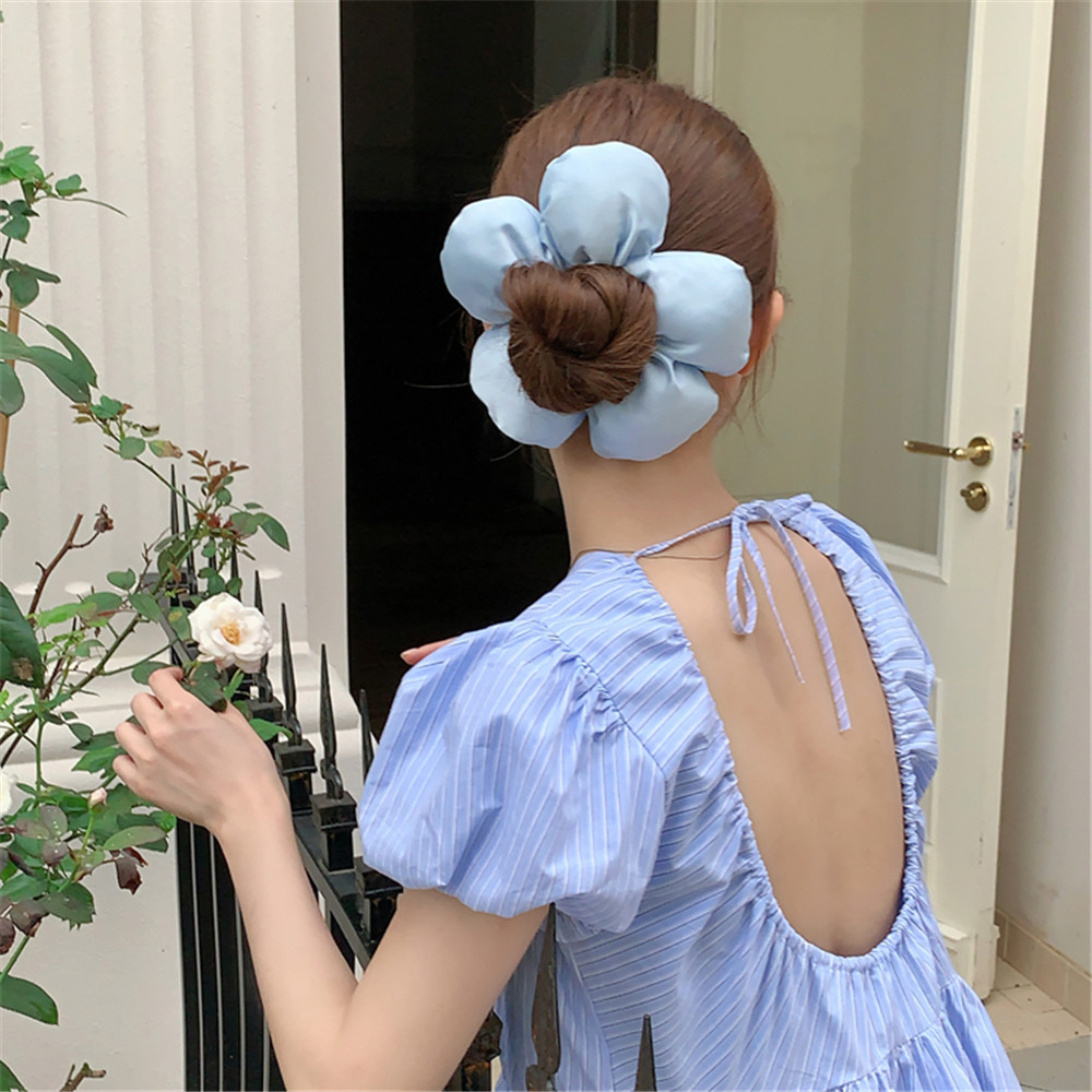 สง่างามน่ารักฟองน้ําดอกไม้ผูกผมแฟชั่นอเนกประสงค์หัวเชือกเกาหลีซอกออกแบบผูกผม - รูปที่ 6