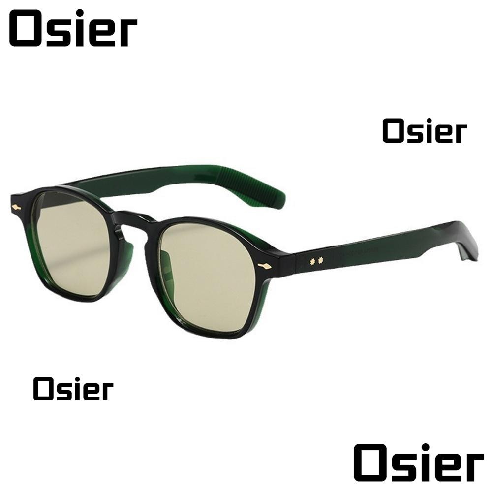 Osier1 แว่นกันแดด Rivet, UV Protection Punk Gradient เลนส์ Shades, แฟชั่น Street Shooting Sun แว่นตาสําหรับผู้หญิงและผู้ชาย