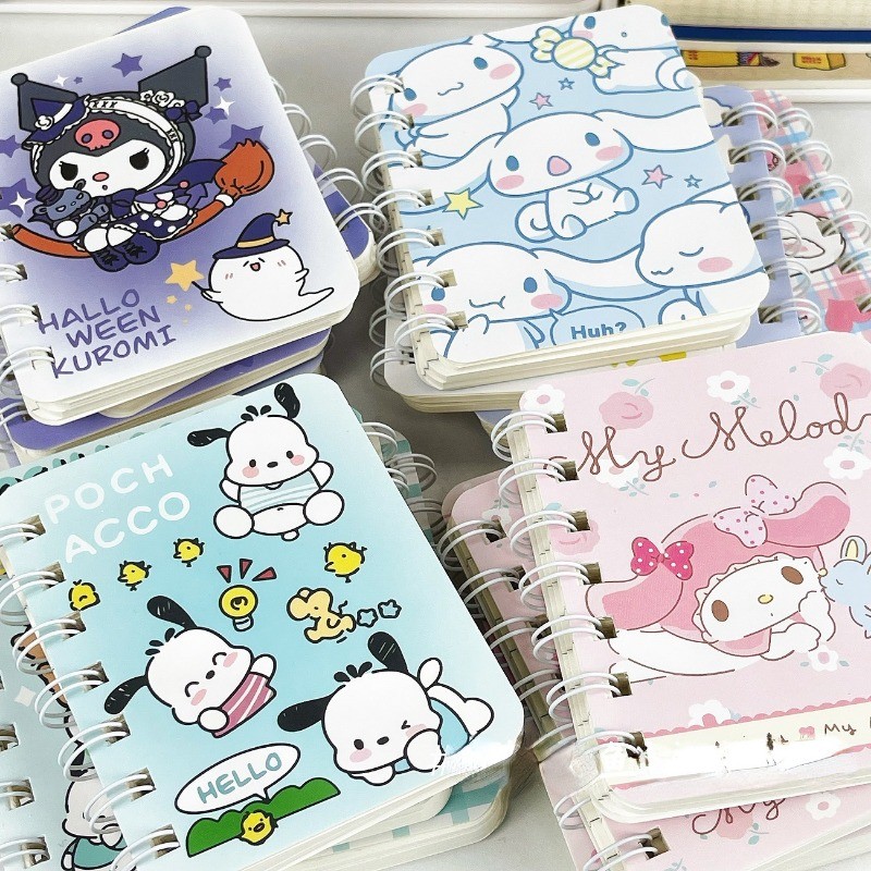Sanrio Kawaii Coil Notebooks น่ารักการ์ตูนรูปแบบการพิมพ์เครื่องเขียนนักเรียน Notepad โน้ตบุ๊คแบบพกพาของขวัญวันเกิด