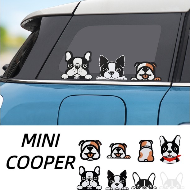 MINI COOPER car tail cartoon dog sticker COUNTRYMAN CLUBMAN F54 F55 F56 F57 F60 R60 R53 R56 R55 R61 car window decoration sticker