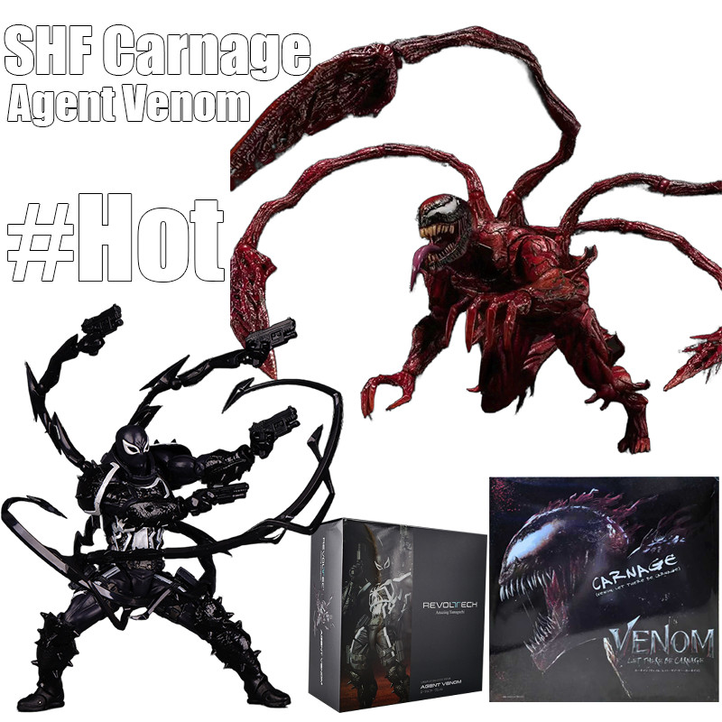 Marvel Action Figure Carnage SHF Venom Let มี Carnage SHFiguarts Venom Action Figure Agent Venom Rev