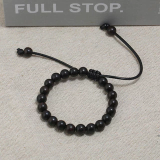 8 มม.ลูกปัดไม้สร้อยข้อมือสวดมนต์สมาธิยืดสร้อยข้อมือสําหรับชาย Buddha Charm สร้อยข้อมือผู้หญิง Healing Balance Payer เครื่องประดับ