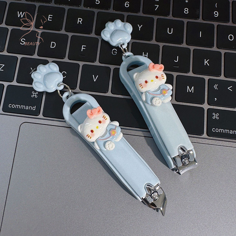 [maybeauty] กรรไกรตัดเล็บ Sanrio Hello Kitty Cinnamoroll Kuromi Pochacco สแตนเลส Bevel Nail Cuticle Nipper {TH}