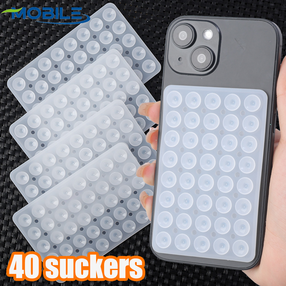 [ แนะนํา] ที่วางโทรศัพท์แบบดูดสองด้าน - ถ้วยดูดซิลิโคนใส - Car Mounts Phone Sticky - ขาตั้งโทรศัพท์มือถือกันลื่น - อุปกรณ์เสริมเมาท์เคสโทรศัพท์