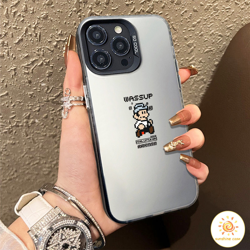 ซุปเปอร์มาเรีย ลายการ์ตูน โลหะชุบโลหะด้วยไฟฟ้า 4 ไอโฟน11 For iPhone12 13 14 15Pro MAX X XS XR 7 8Plu