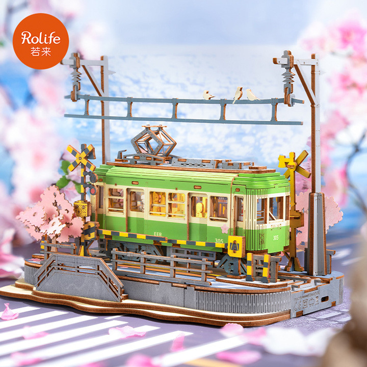 [พร้อมส่ง] Ruodai Ruolai Creation Collection Sakura Journey DIY House Puzzle Model 3D Three-Dimensional Handmade ประกอบของเล่นของขวัญ
