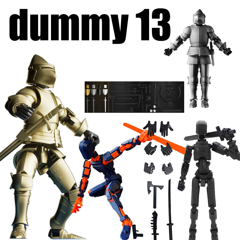 Dummy 13 Action Figure 3D เครื่องพิมพ์ Lucky ตุ๊กตา 13 Joint Movable รุ่นหุ่นยนต์ Dummy ตุ๊กตา