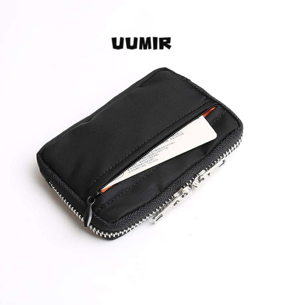 UUMIR กระเป๋าเก็บหูฟังที่ใส่บัตรเครดิตแบบผ้าแบบพกพา กระเป๋าเก็บการ์ด ที่เก็บบัตร ธนาคาร ผู้ชาย