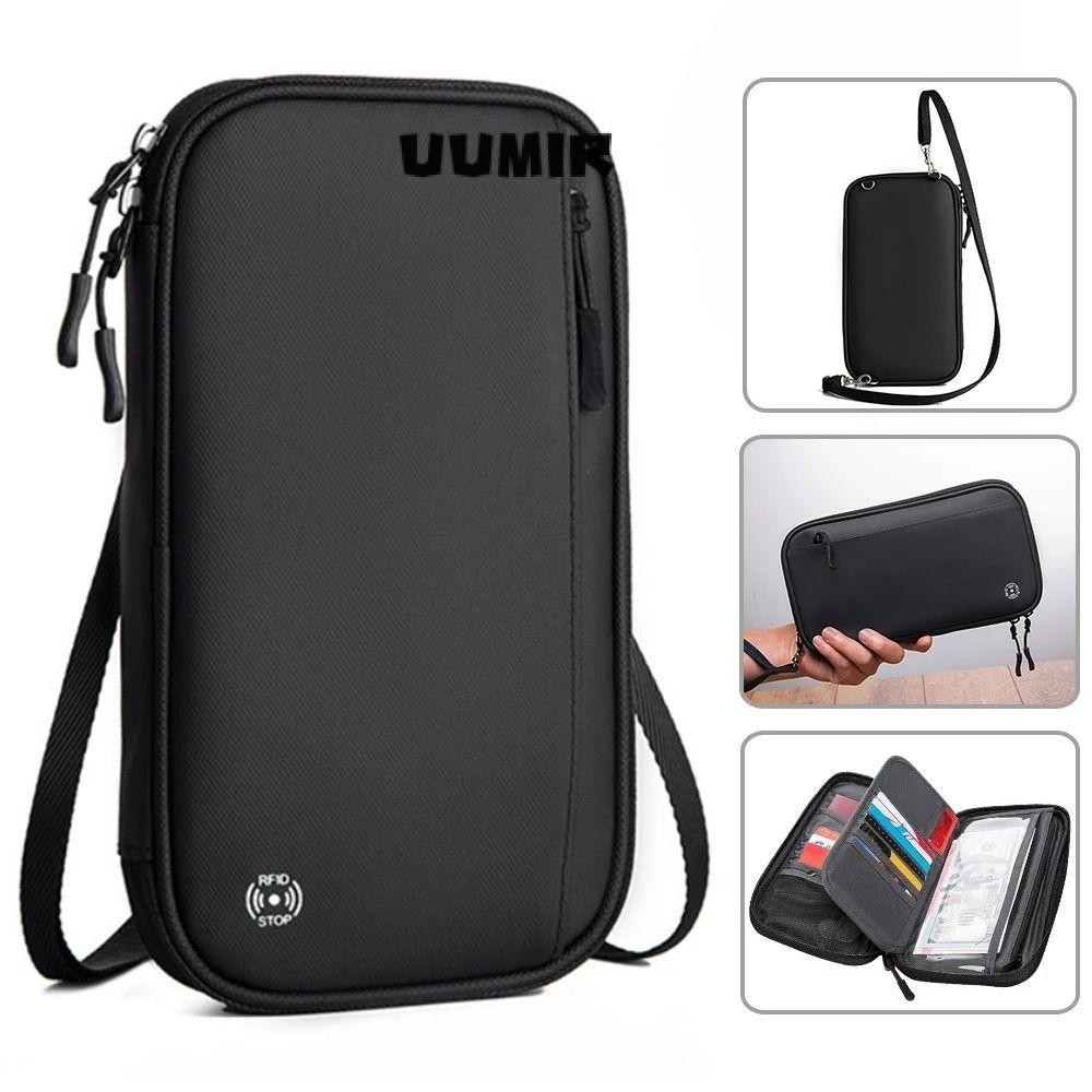UUMIR ที่ใส่หนังสือเดินทางสําหรับครอบครัว Anti-Theft RFID Travel Wallet