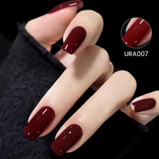 【Local】UR SUGAR 15ml เลือดสีแดงเล็บเจลกึ่งถาวรเคลือบเงา Soak Off Glitter เล็บฐาน Top Coat UV LED เจล