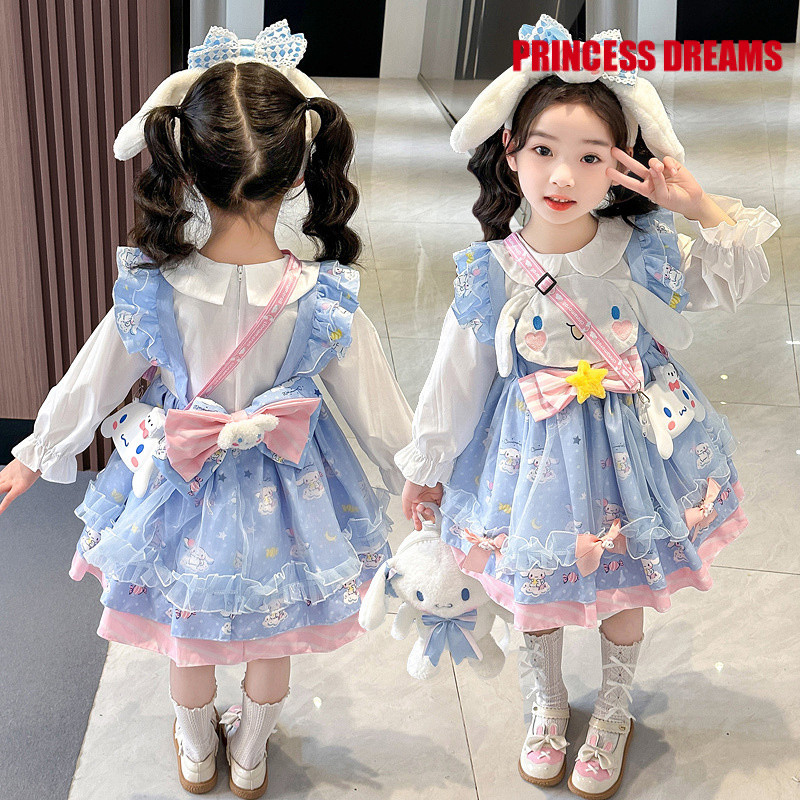 สาวเจ้าหญิงชุดฤดูใบไม้ร่วงสไตล์ใหม่ Melody cos เสื้อผ้าอบเชยสุนัข Lolita ชุดเด็ก Pettiskirt