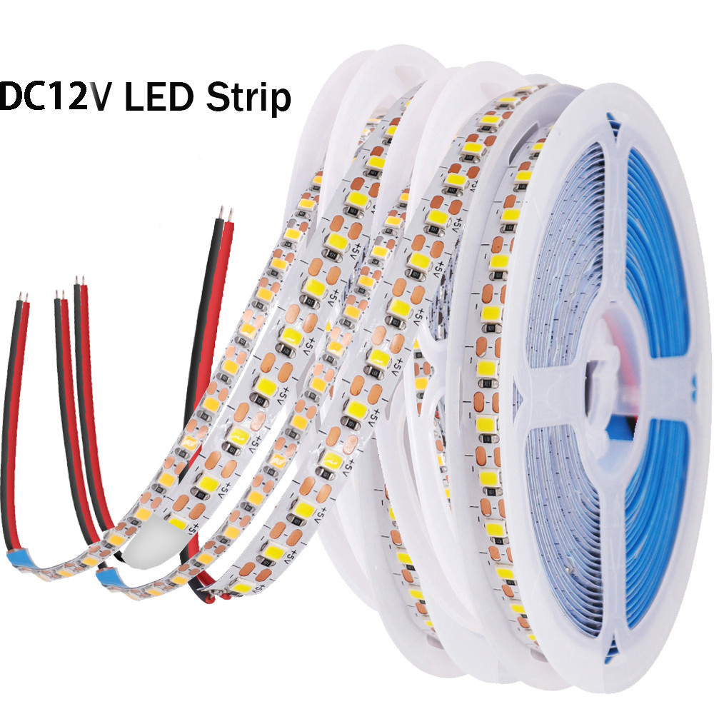 12v 2835 LED Strip 5m เทปริบบิ้นไฟ 120 LED สีขาวธรรมชาติ / สีขาวอบอุ่น / ตกแต่งบ้านสีขาวเย็น