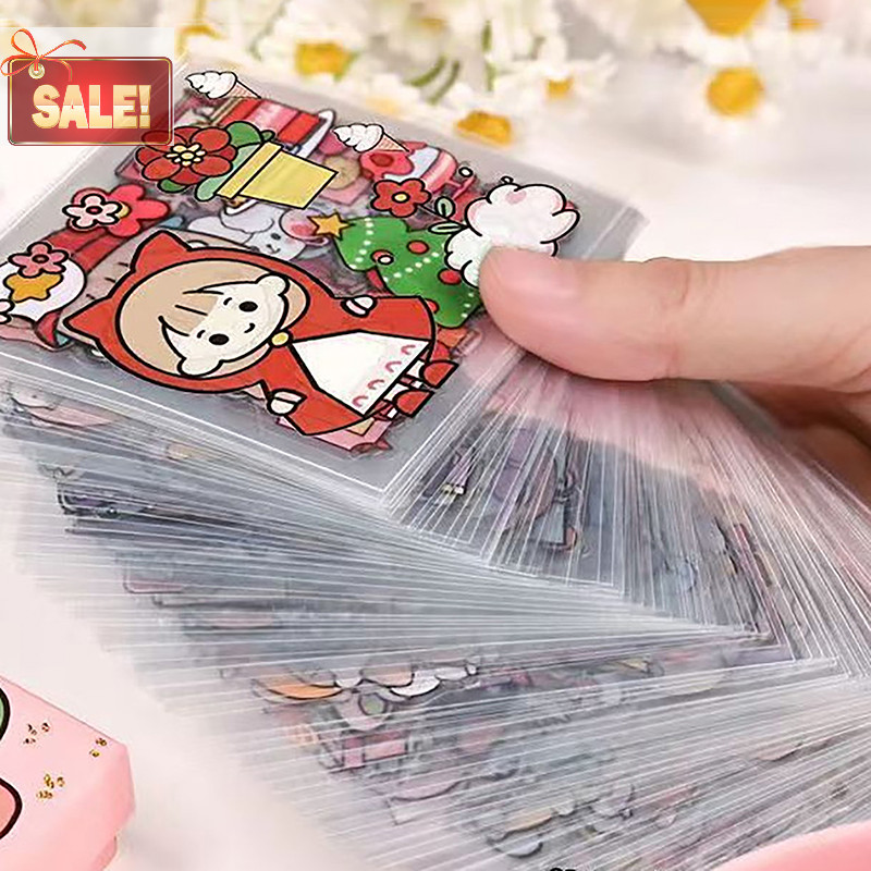 Bl 50 ชิ้นของ Non-repetitive PET กันน้ําน่ารัก Ledger สติกเกอร์ตัดฟรีสําหรับนักเรียนและเด็กผู้หญิงอะนิเมะสติกเกอร์ A