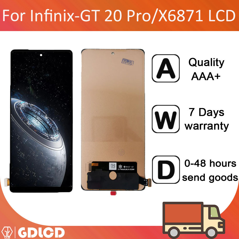 จอแสดงผล LCD สําหรับ Infinix GT 20 Pro X6871 หน้าจอ Touch Digitizer Sensor พร้อมจอแสดงผลประกอบกรอบสําหรับ GT20 Pro