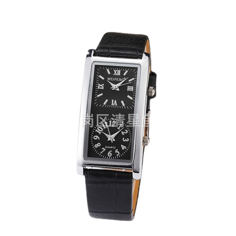 ขายร้อน สินค้าใหม่ Dual Dial Dual Time Zone แฟชั่น Casual ธุรกิจนาฬิกาอินเทรนด์นาฬิกาควอตซ์