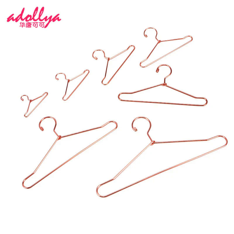Adollya Doll Accessories Clothing Hanger Doll Dress Hanger for Metal Dollhouse Furniture 10pcs Suita