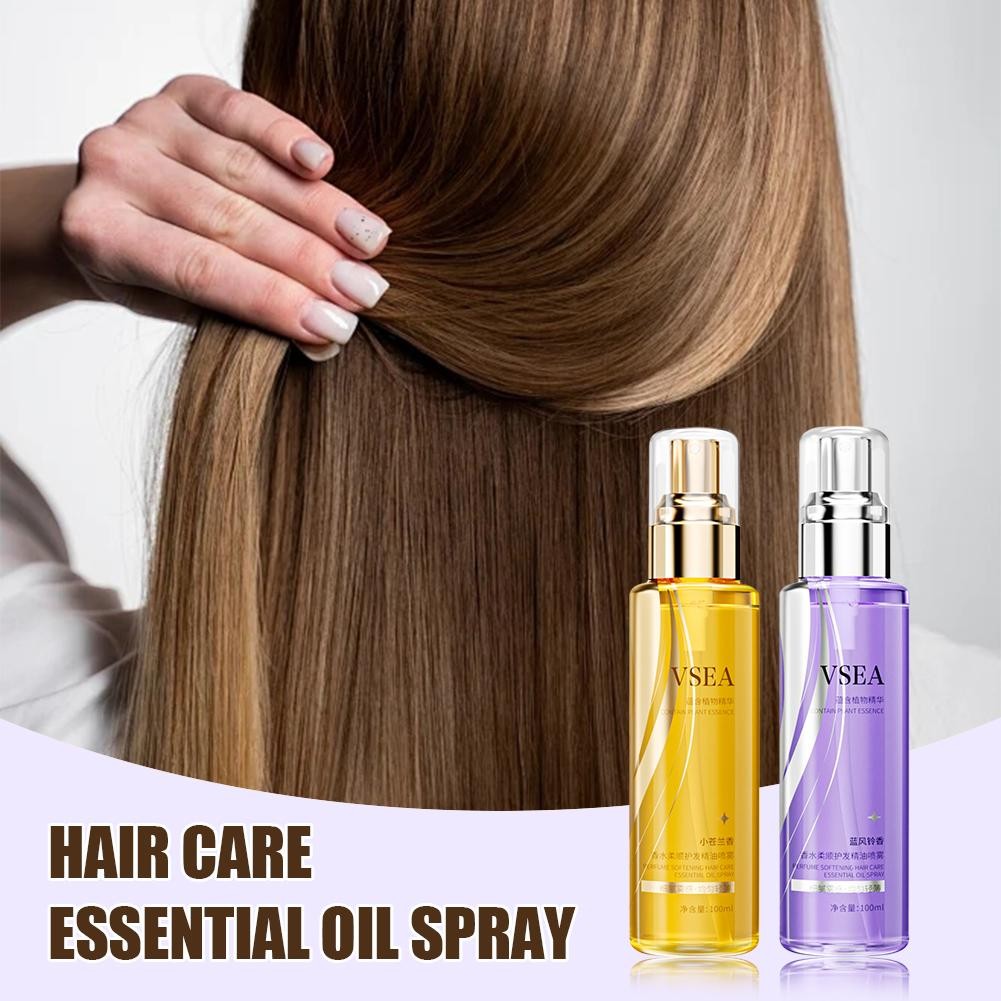 Softening Hair Care Essential Oil Spray No-rinse Long-lasting Oil Care Spray Refreshing Hair D5Z9