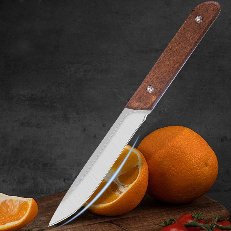 BBQ Slicing Steak Fish Fruit Knife Hand Forge Boning Butcher Knife Chef Cleaver Meat Utility Knife W