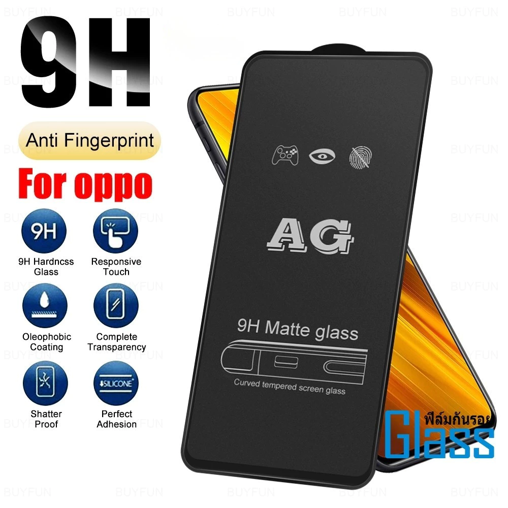 AG ฟิล์มนิรภัยป้องกันลายนิ้วมือoppo A60 A18 A5 A1K A16 A15 A3s A57 A53 A31 A38 A17 A17K A78 A58 4G F19 Pro F11 Reno 11F