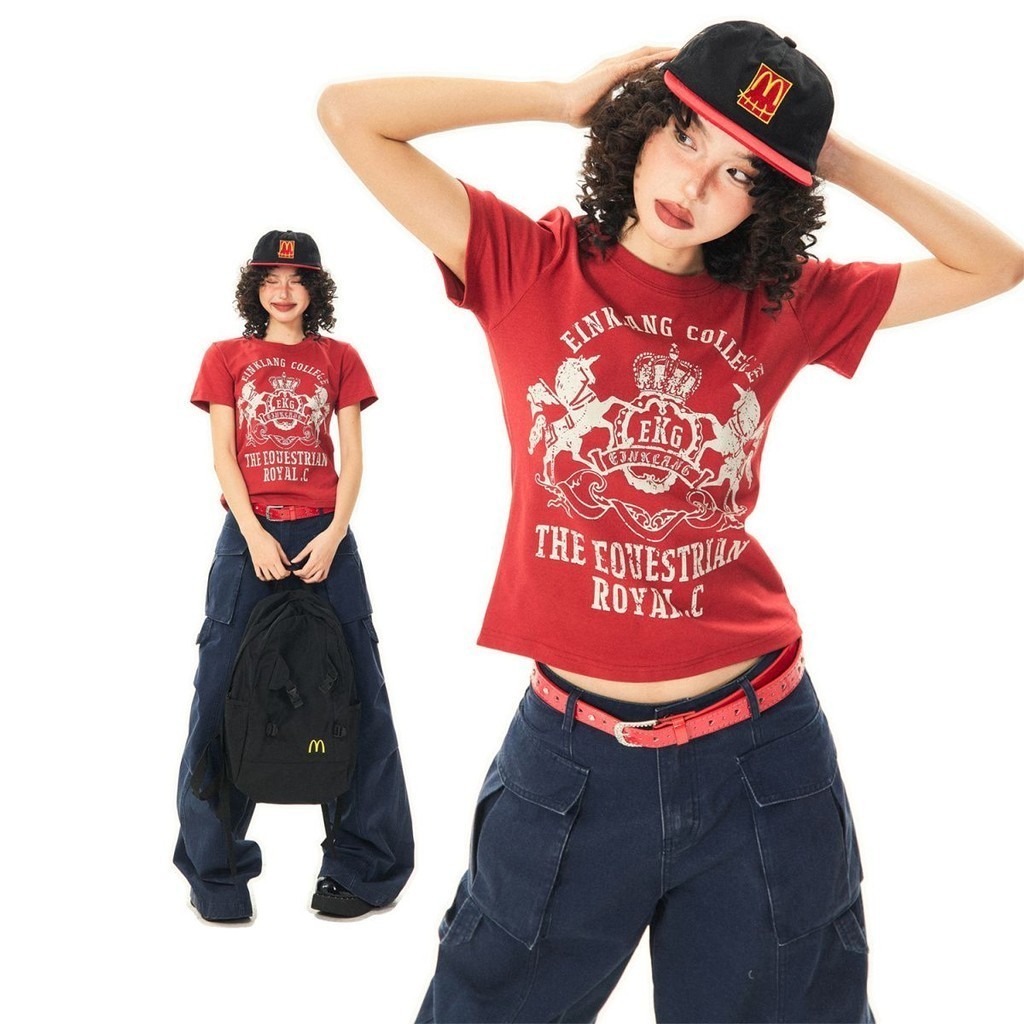 KDASE STORE EINKLANG COLLEGE baby tee top เสื้อเบบี้ทีทรงสวย