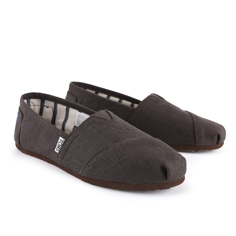 TOMS ต้นฉบับ ทอมส์ ขี้เกียจผ้าใบลําลองรองเท้าแบนผู้ชาย/ผู้หญิง