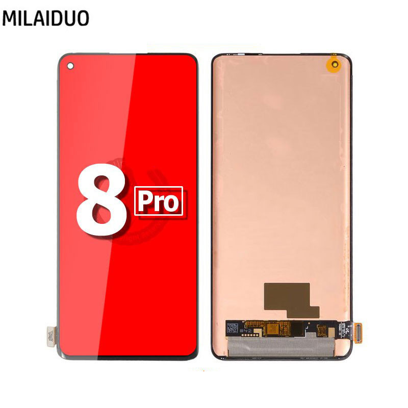 Incell จอแสดงผล LCD สําหรับ OnePlus 8 Pro LCD Touch Screen Digitizer เปลี่ยน IN2023, IN2020, IN2021, IN2025 ไม่มีลายนิ้วมือ