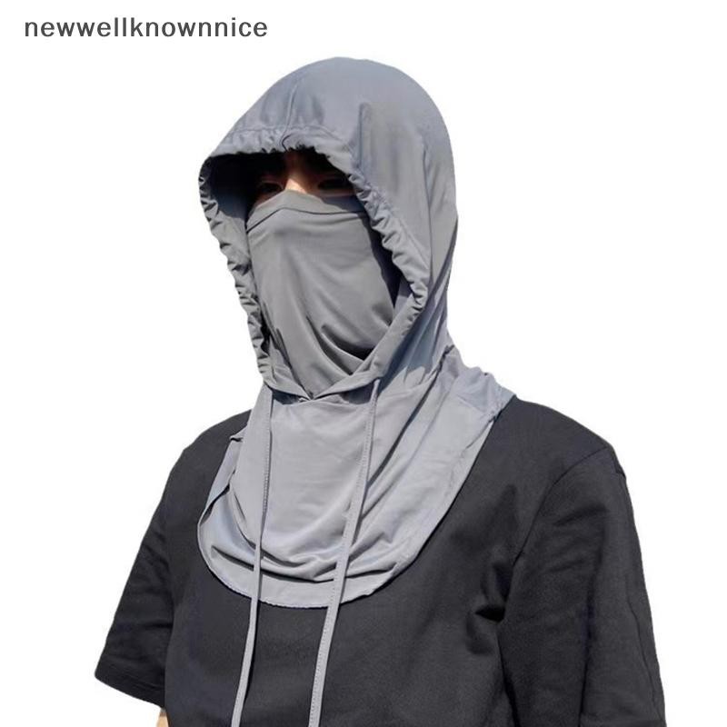 Newwellknownnice Full Face Cover หมวกตกปลาหมวกกันแดดพร้อมหน้ากากหมวกฤดูร้อนกลางแจ้ง Anti-uv หมวกปกป้องคอเดินป่าหมวก Unisex TH