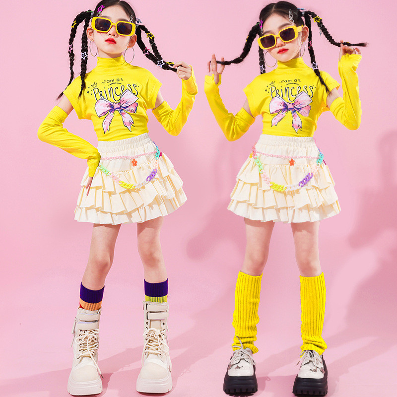 พร้อมส่ง  การเต้นรำของเดอะเทรซ / ฮิปฮอปสำหรับเด็ก / เสื้อผ้าเด็กฮิปฮอป / ผู้หญิงกำลังออกอากาศ