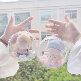 10เซนติเมตรตุ๊กตา หลากสี ตุ๊กตาข้นถุงเก็บ,การ์ตูนตุ๊กตาป้องกันกระเป๋าใสข้นใสกระเป๋ากลางแจ้งตุ๊กตาแสดงกระเป๋าทําเองพวงกุญ