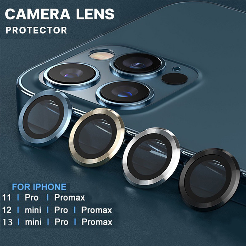 ตัวป้องกันเลนส์กล้อง สำหรับ iPhone 16 15 14 13 12 11 Pro Max Plus ตัวป้องกันเลนส์ HD กระจกนิรภัย เลนส์ฝาครอบหน้าจอฟิล์ม
