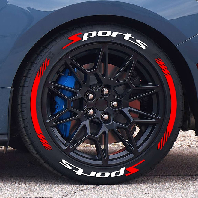 กีฬารถ Motorycycle ยางสติกเกอร์ตัวอักษร 3D ตัวอักษรยางล้อสติกเกอร์ Cool Trend Auto จัดแต่งทรงผม Decor Decals สําหรับกันน้ํา Universal ยางไม่มีกาว