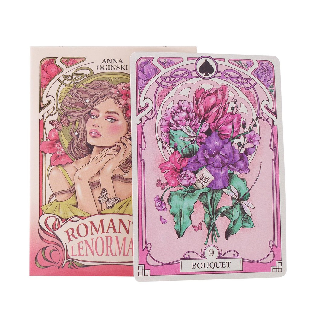โรแมนติก Lenormand Oracle การ์ดสําหรับผู้เริ่มต้น Fate Divination Oracle 37 การ์ด Oracle Deck shuosp