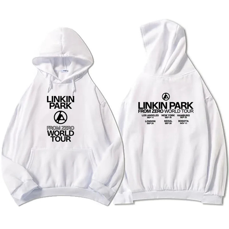 2024 เสื้อสเวตเตอร์คอกลมใหม่ Linkin-Park เสื้อกันหนาวมีฮู้ดผ้าฝ้ายเนื้อหนา ผ้าฝ้าย 100%