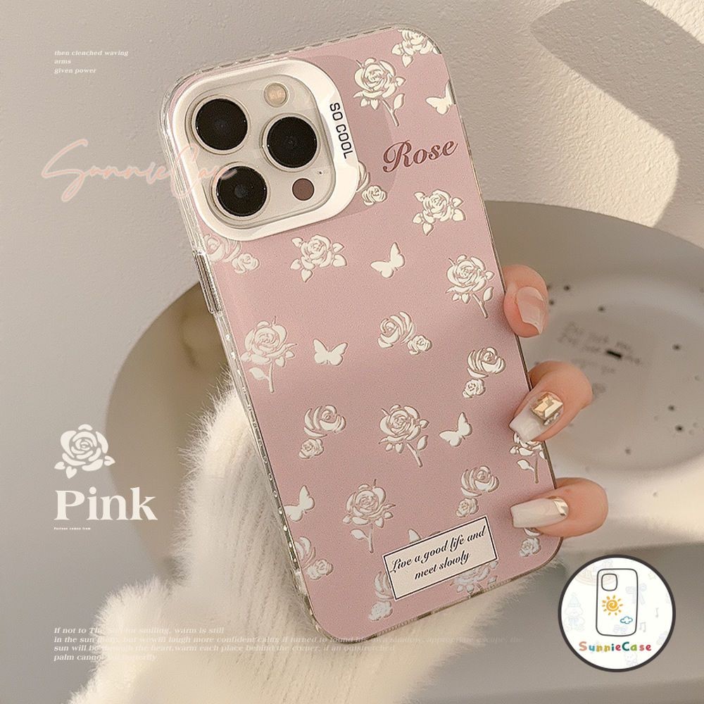 เคส Infinix Smart 8 7 6 5Plus Hot 30i 20 40i 40Play Note 30Pro Spark GO 20 20C Pro Camon 20โรส แฟชั่น นผีเสื้อน้ำขึ้นเคส