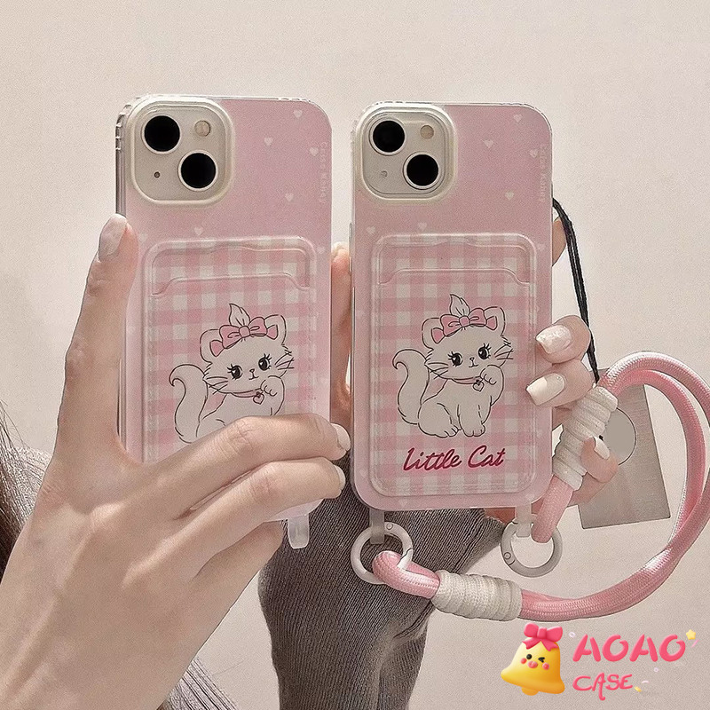 หวานการ์ตูนน่ารักสีชมพูแมวตัวน้อยนุ่ม เคสiPhone 16 15 11 13 14 12 Pro Max 7Plus XR X XS Max 16 7 8 14 15 Plus SE 2020