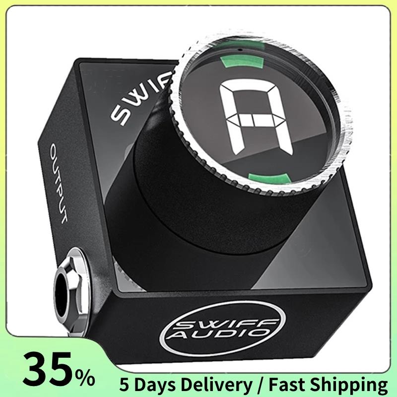 Swiff C10 Mini Audio Pedal Tuner อุปกรณ์เสริมสําหรับ Chromatic กีตาร์เบสปรับแต่ง HD จอแสดงผล LED ปรับ A4 ช่วงมูลค่า 430-449Hz