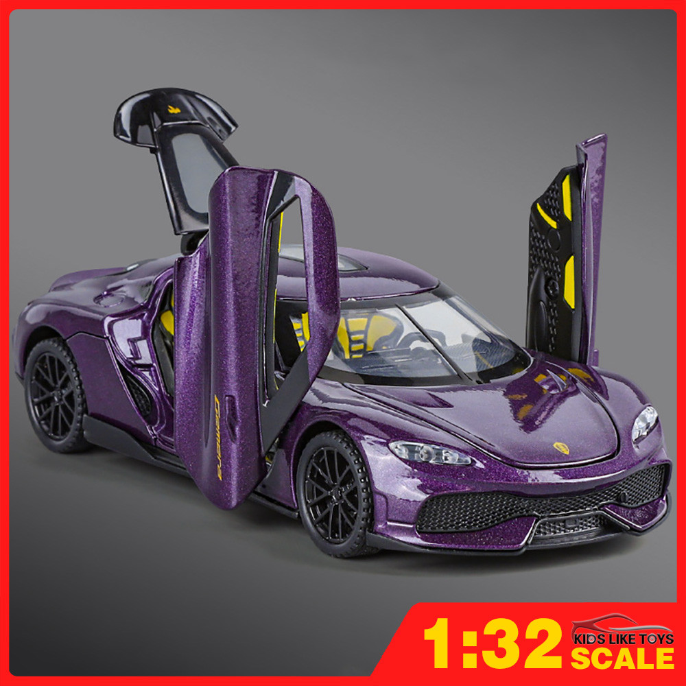 Klt 1:32 Koenigsegg Gemera Supercar รถโมเดลรถโลหะผสมของเล่นคอลเลกชันของขวัญสําหรับเด็กเด็กผู้หญิง