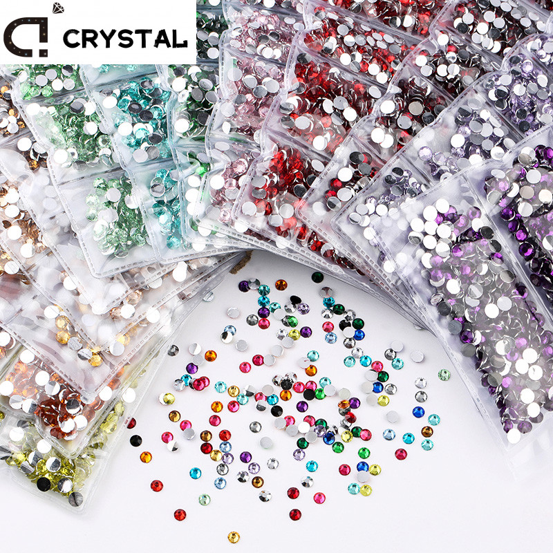 Multi-ขนาดเรซิ่นrhinestonesคริสตัลที่มีสีสันnon Hotfix Flatbackอัญมณีกาวสําหรับเสื้อผ้าชุด