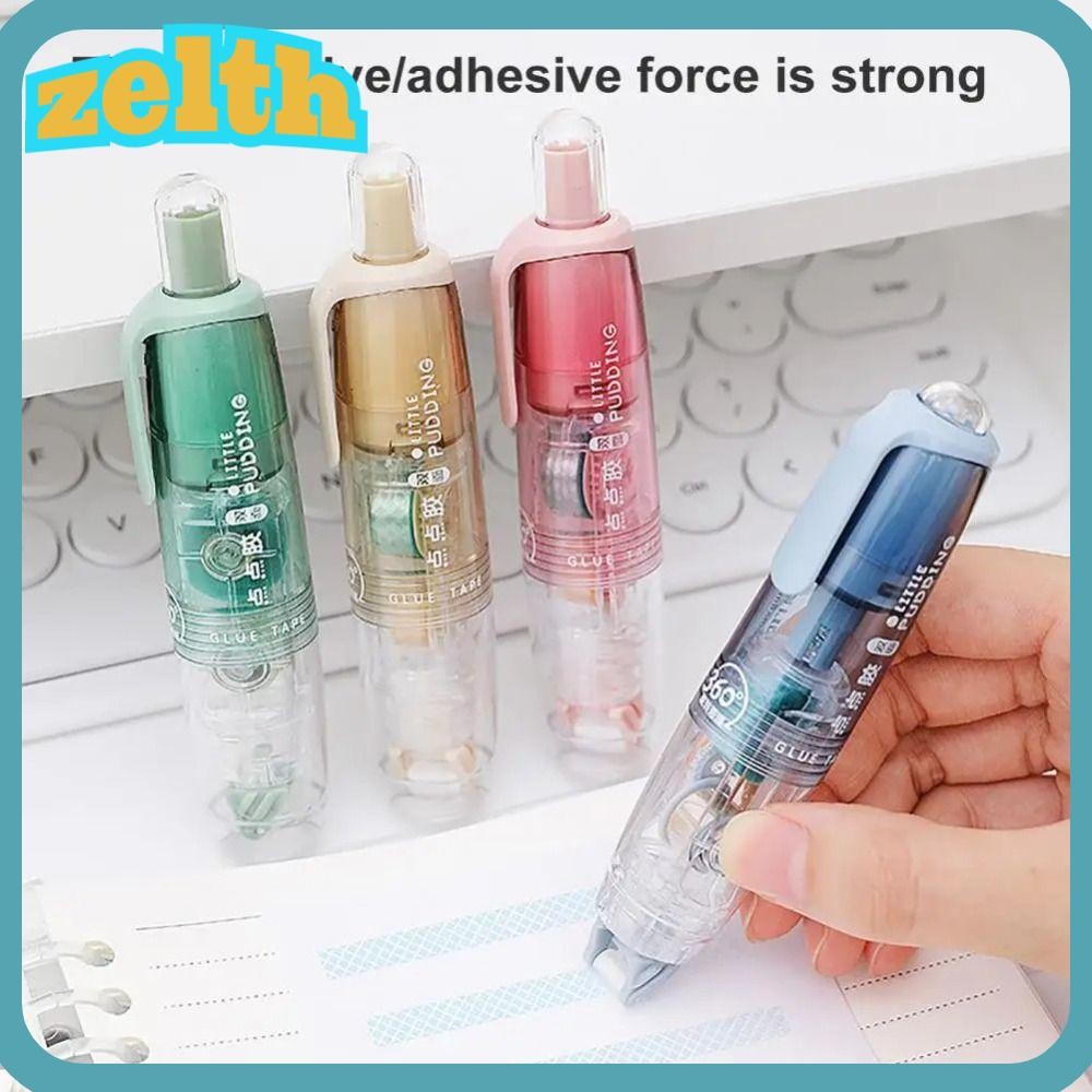 กาวจ่าย ZELTH, ปากกาจ่ายเปลี่ยนได้แบบกด, ปากกากาวประเภทเข็มขัดลบคําผิดยางลบแบบพกพา