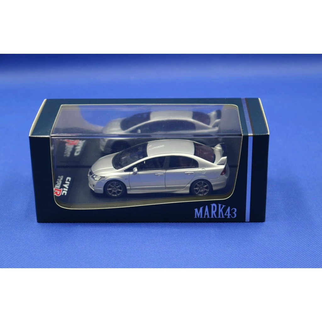 พร้อมสต็อก MARK 1/43 honda civic Type R FD2 เงินหายากมาก, พื้นผิวแลคเกอร์สวย, ช็อตจริงของภาพไม่สัมผั