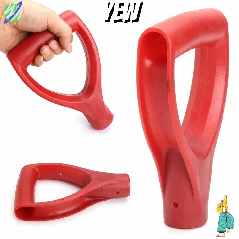 Yew ด้ามจอบ 2 ชิ้น, ที่จับพลั่วกันลื่นที่ทนทาน, อุปกรณ์เสริมด้ามจับ D สากลตามหลักสรีระศาสตร์