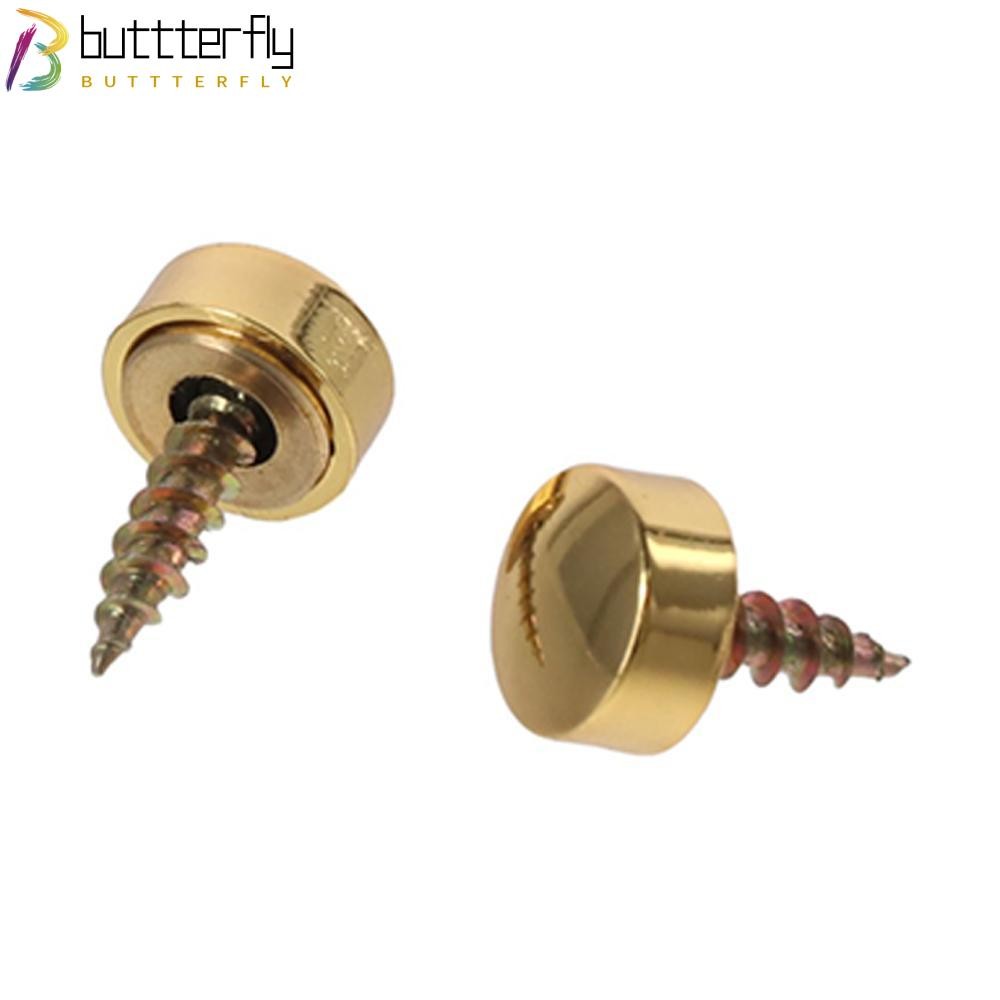 Buttterfly 8 ชิ้นกระจกยึดฝาครอบ, 12 มม.ทองกระจกสกรูตกแต่งฝาครอบหมวก, เก็บ Tarnishing สกรูทองเหลืองหมวกตู้เสื้อผ้า