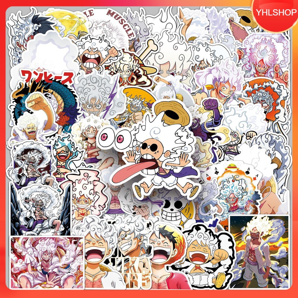 YHL พร้อมส่ง 50แบบ สติกเกอร์ ลูฟี่ เกียร์5 วันพีซ Luffy fifth gear Onepiece sticker