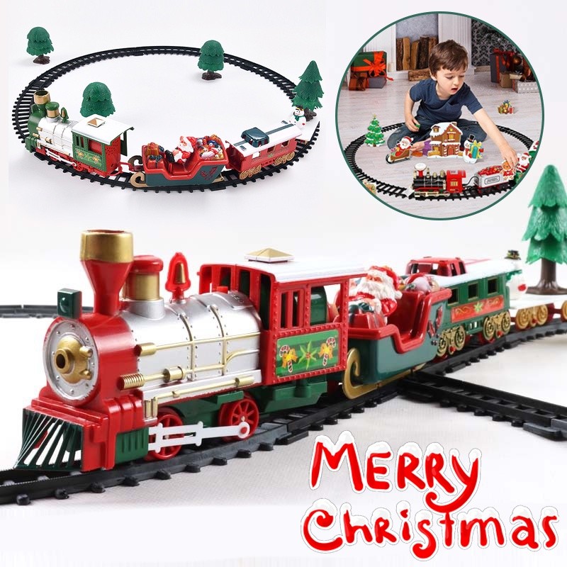 พร้อมส่ง🎄ของเล่นรถไฟ รถรางไฟฟ้า รถเด็กของขวัญคริสต์มาส ของเล่นเด็ก