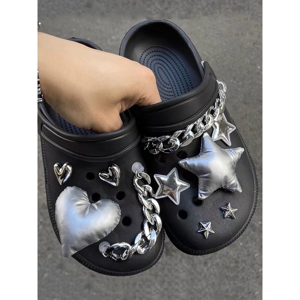 เงิน star&love เกาหลี jibbits crosc charm jibbits อุปกรณ์ DIY น่ารัก