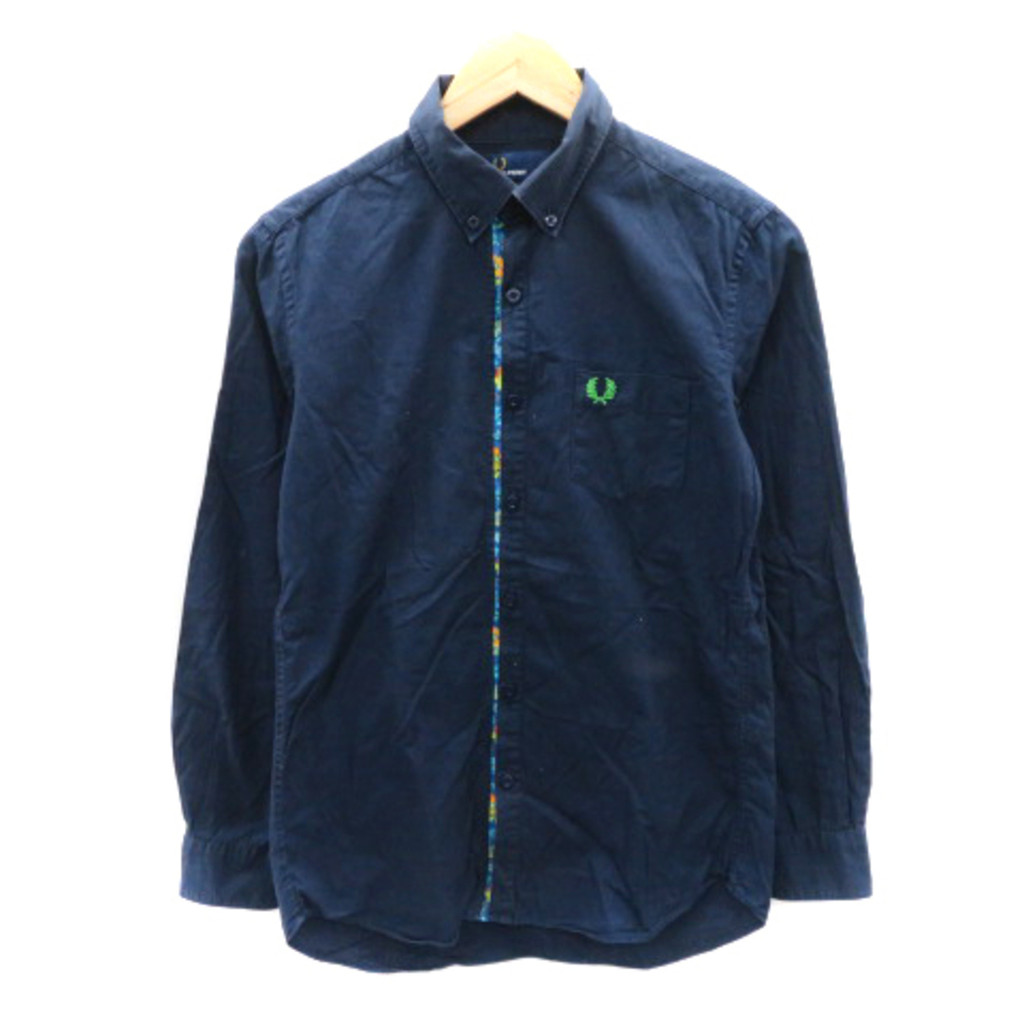 Fred Perry แขนยาวโลโก้ปักเสื้อดอกไม้ Xs Navy ส่งตรงจากญี่ปุ่น มือสอง 412Bc1378E693F07E5683426F4A843C