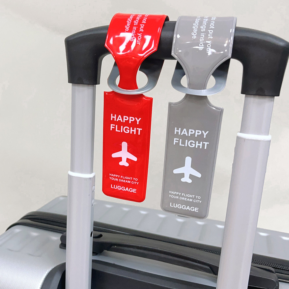 1-5 ชิ้น Anti-Loss PVC Strip แท็กกระเป๋าเดินทาง - Boarding Pass Checked จี้ - กระเป๋าเดินทางแท็กระบุ - ทนทาน หนา สีสันสดใส - อุปกรณ์การเดินทาง