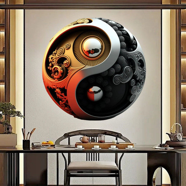 🍀 Tai Chi Yin Yang Qian Kun Sticker Background Pattern Transfer New Chinese Energy Decoration